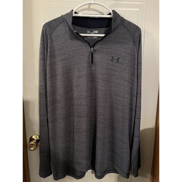 Under Armour Loose HeatGear UA Tech Zip WOMENS XL Heather GREY Lightweight - Picture 1 of 16